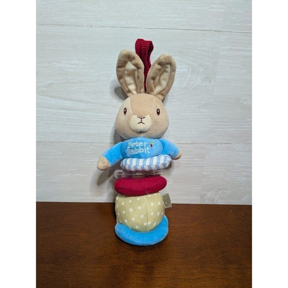 Kids Preferred Peter Rabbit Activity Toy Baby Plush Rattle Teether Vibrates Pull